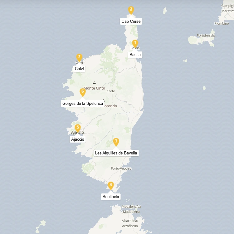 Carte Corse