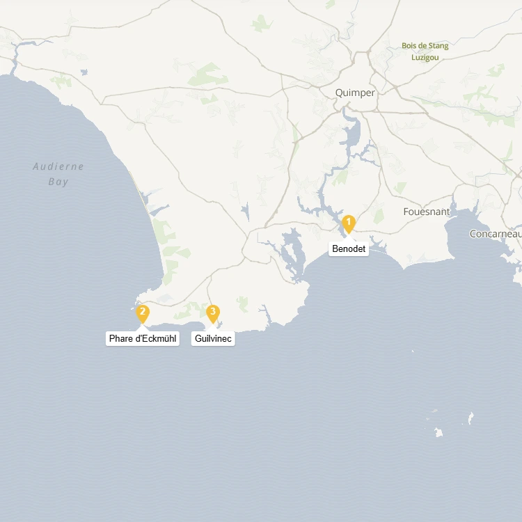 Carte Finistère sud