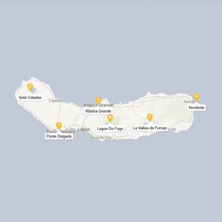 Carte Acores Sao Miguel
