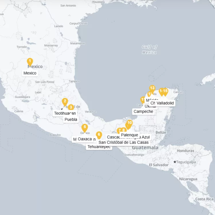 Carte Mexique