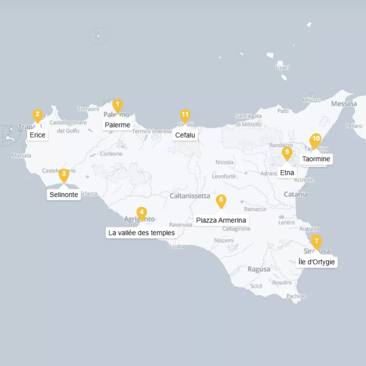 Carte Sicile